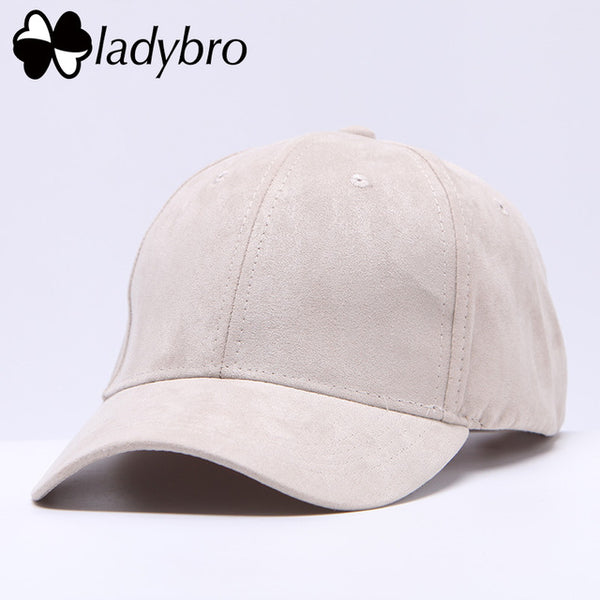 Ladybro Spring Women Hat Cap Casual Ladies Dad Hat Men Brand 6 panel Suede Baseball Cap Bone Male Female Snapback Casquette