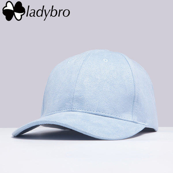 Ladybro Spring Women Hat Cap Casual Ladies Dad Hat Men Brand 6 panel Suede Baseball Cap Bone Male Female Snapback Casquette