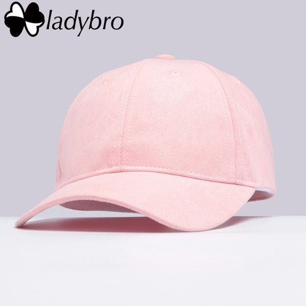 Ladybro Spring Women Hat Cap Casual Ladies Dad Hat Men Brand 6 panel Suede Baseball Cap Bone Male Female Snapback Casquette