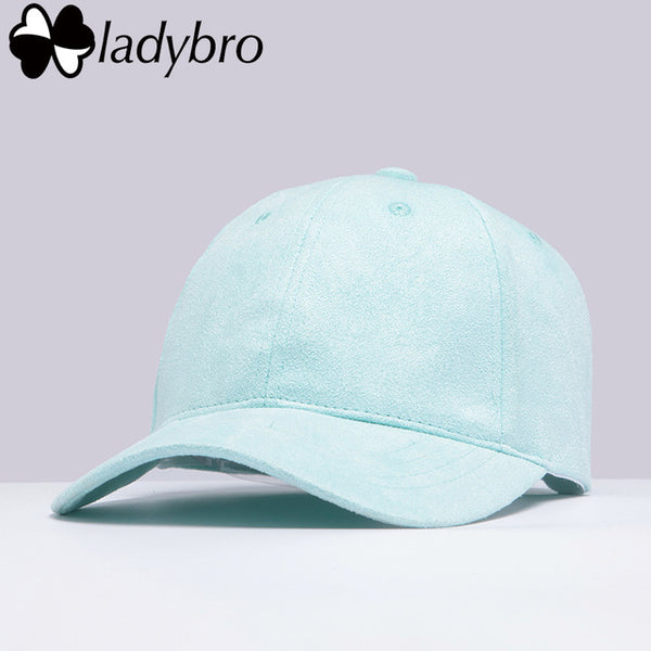 Ladybro Spring Women Hat Cap Casual Ladies Dad Hat Men Brand 6 panel Suede Baseball Cap Bone Male Female Snapback Casquette