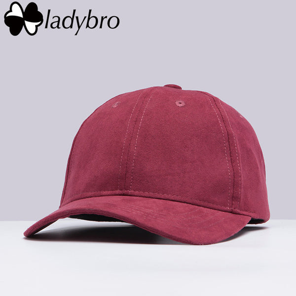 Ladybro Spring Women Hat Cap Casual Ladies Dad Hat Men Brand 6 panel Suede Baseball Cap Bone Male Female Snapback Casquette