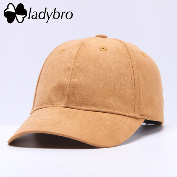 Ladybro Spring Women Hat Cap Casual Ladies Dad Hat Men Brand 6 panel Suede Baseball Cap Bone Male Female Snapback Casquette