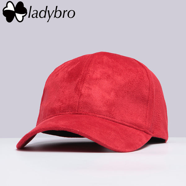 Ladybro Spring Women Hat Cap Casual Ladies Dad Hat Men Brand 6 panel Suede Baseball Cap Bone Male Female Snapback Casquette