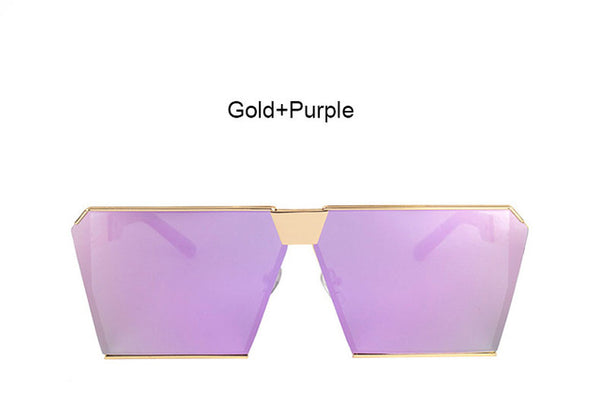 VictoryLip Fashion Brand Designer Square Sun Glasses Mirror Women Sunglasses Men Eyeglasses Hip Hop rose gold Frame Lady Male