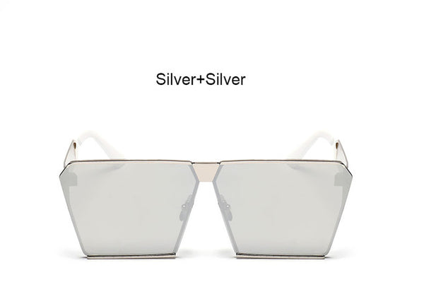 VictoryLip Fashion Brand Designer Square Sun Glasses Mirror Women Sunglasses Men Eyeglasses Hip Hop rose gold Frame Lady Male