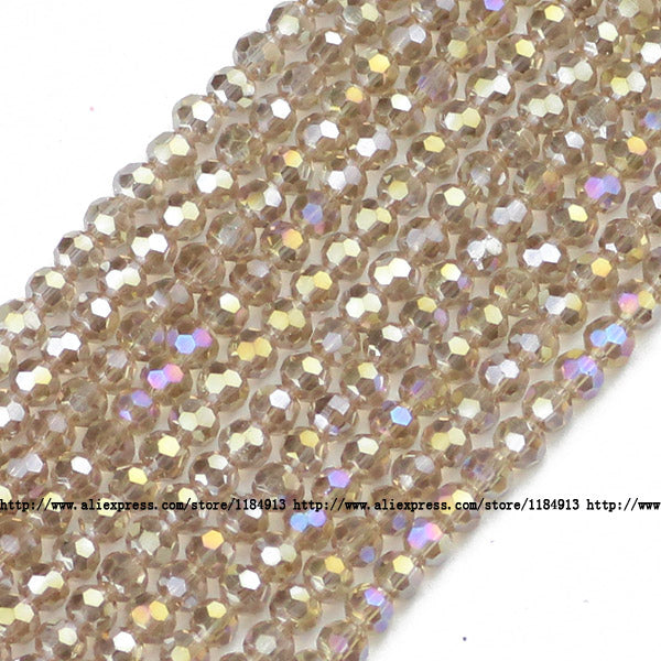 JHNBY Ball Faceted Austrian crystal beads 3mm 200pcs Top quality Round sphere shape Loose beads for jewelry making bracelet DIY