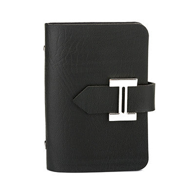 DUDINI New Men & Women Business Cards Wallet Simple PU Leather Credit Card Holder/Case Fashion Bank Cards Bag ID Holders