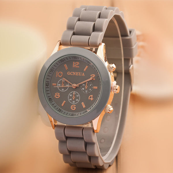 Fashion 16 color quartz women watches Lover's Watch classic style simple casual Silica gel strap wristwatches men women's clock