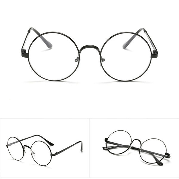 Chic Eyeglasses Retro Big Round Metal Frame Clear Lens Glasses Nerd Spectacles-448E