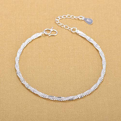 Silver Plated Refinement Simplicity Tassel Bracelets  Birthday Gifts For Women Wrist Charm Bracelets