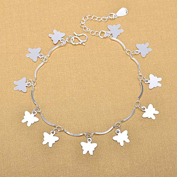 Silver Plated Refinement Simplicity Tassel Bracelets  Birthday Gifts For Women Wrist Charm Bracelets