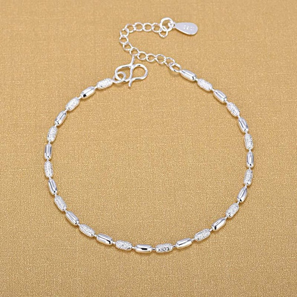 Silver Plated Refinement Simplicity Tassel Bracelets  Birthday Gifts For Women Wrist Charm Bracelets