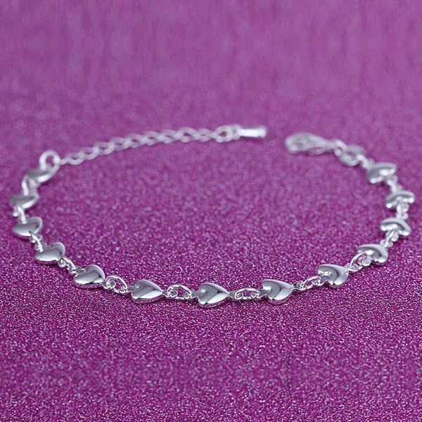 Silver Plated Refinement Simplicity Tassel Bracelets  Birthday Gifts For Women Wrist Charm Bracelets