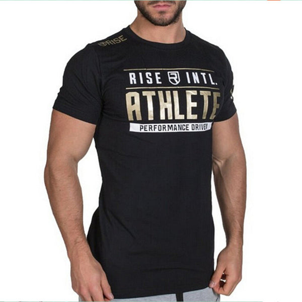 Summer mens Brand clothing Fashion Fitness t Shirt Crossfit Bodybuilding Muscle male Short sleeve Slim Cotton Tee tops apparel