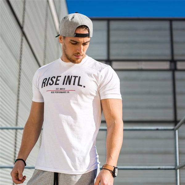 Summer mens Brand clothing Fashion Fitness t Shirt Crossfit Bodybuilding Muscle male Short sleeve Slim Cotton Tee tops apparel