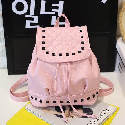 BS.banghuashi Summer Washed Leather Shoulder Bag Fashion Korean Female Mini Backpack Teenage Girl Mochila Escolar Women Backpack