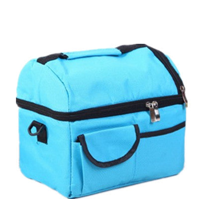 2 Layers Insulated Cooler Bag Thermal Lunch Box Picnic Food Storage Tote Bag Wholesale Bulk Lot Accessories Supply Product