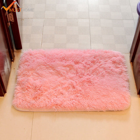 40*60cm/15.74*23.62in Modern Bathroom bath mat anti-slip Rectangle shaggy bath mat for bathroom