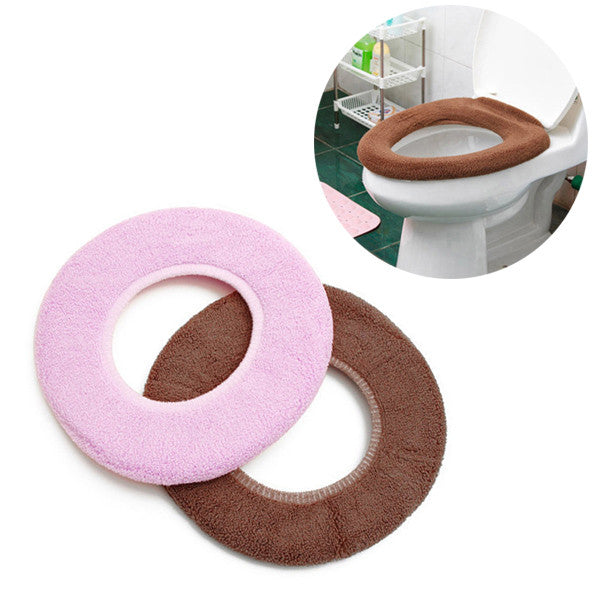 Toilet Seat Cover Mat Bathroom Warmer Washable Cloth Pad Cartoon Plush Mats Thickening Potty Covers Hot Sale