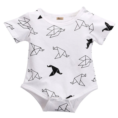 0-24M Newborn Baby Clothes Infant Kids Boys Girls Cute Short Sleeve Bodysuit Summer Toddle Child One-Pieces Clothing
