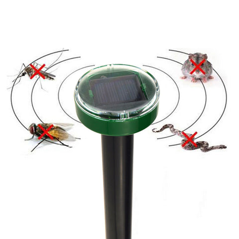 New Useful Solar Power Eco-Friendly Ultrasonic Gopher Mole Snake Mouse Pest Reject Repeller Control for Garden & Yard CA1T
