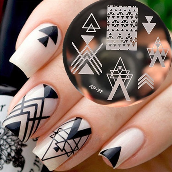 Ap Series Round Plates Nail Stencil Nail Art Image Plate Template Nail Disk Stamping Plates