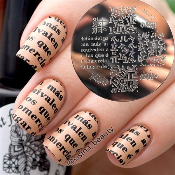 Ap Series Round Plates Nail Stencil Nail Art Image Plate Template Nail Disk Stamping Plates