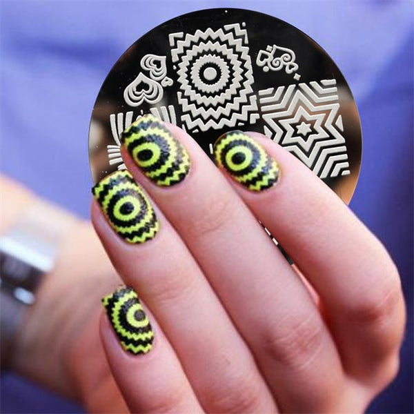 Ap Series Round Plates Nail Stencil Nail Art Image Plate Template Nail Disk Stamping Plates