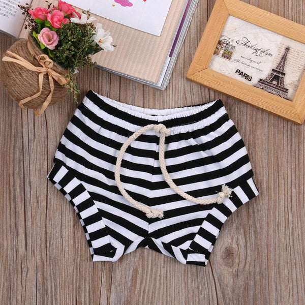 2016 Newest Baby Kids Lovely Striped Cotton Shorts Newborn Infant Baby Girls Summer Bottoms Bloomers Hot Pants Casual Shorts