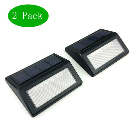 1 Pair LED Outdoor Landscape Solar Lights For Patio Deck Yard Garden Driveway Stairs Outside Porch Patio Stairs Hallway Wall