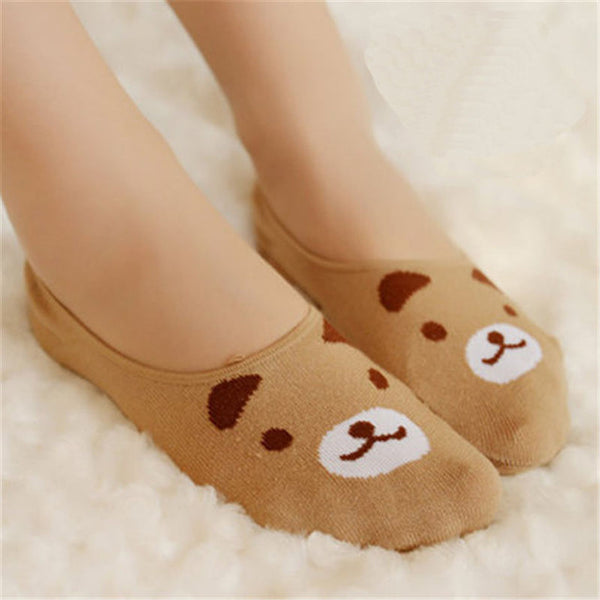 LNRRABC 5 Colors Trendy 1 Pair Summer Women Short Socks Cartoon Cubs Rabbit Cat Cotton Stealth Casual Boat Socks