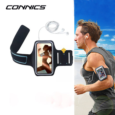 4S 5S 5C 5G 6 6S Plus Dirt-resistant Hand Bag Running Arm Band Leather Case For iphone Mobile Phone Holder Pouch Belt GYM Cover