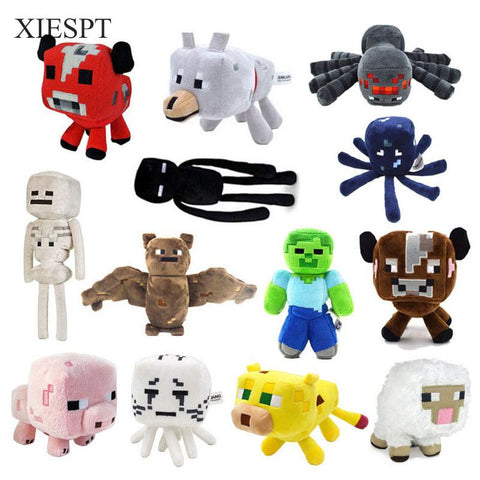 XIESPT Minecraft Plush Toys 13 Styles Soft Stuffed Animal Doll Kids Game Cartoon Toy Brinquedos Children Gift Free Shipping