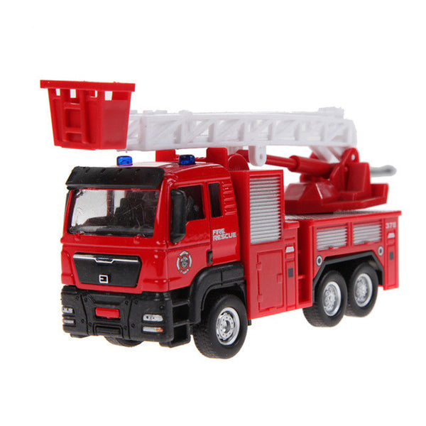 1pcs 1:55 Sliding Alloy Car Truck Model Children Toys Fire Engine for Baby Chirstmas Birthday Gift