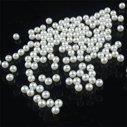 LNRRABC 200 piece/lot 5MM DIY White Round Imitation Acrylic Pearl Round Spacer Loose Charms Beads DIY Wholesale Jewelry Makin ly