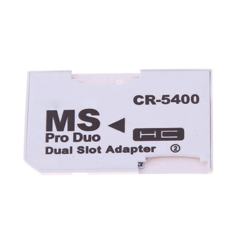 New Hot Sale Dual 2 Slot Micro For SD SDHC TF to Memory Stick MS Card Pro Duo Reader Adapter For PSP