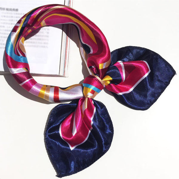 19 Colors High Soft Silk Square Scarf Scarves Bandanas Head Wrap Shawl Satin Stewardess