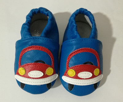100% Genuine Cow Leather Baby Moccasins Cartoon Pattern Soft Soled Baby Boy Shoes Girl Newborn Infant Crib Shoes First Walkers