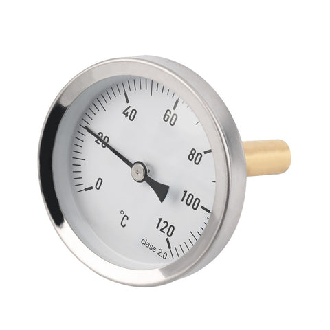 1Pc 63mm Dial Thermometer Liquid Temperature Gauge 0-120 Centigrade Horizontal Mounting Worldwide Store