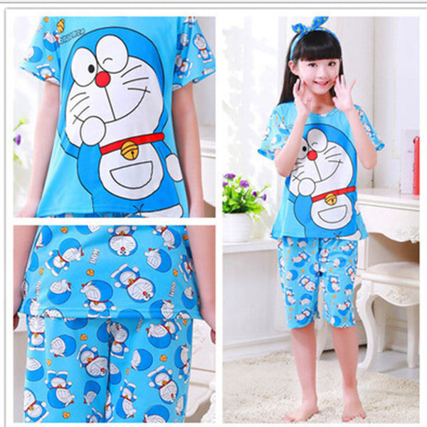 2016 children pajamas set kids baby girl boys cartoon casual clothing costume short sleeve children sleepwear pajamas sets