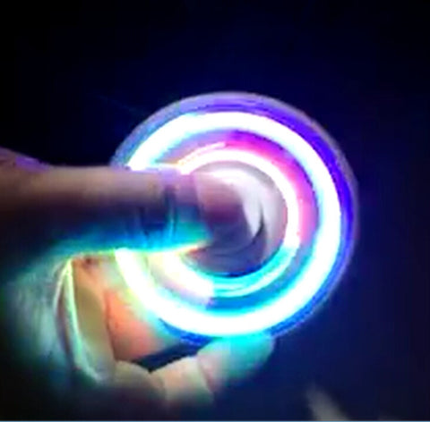 LED Light Hand Finger Spinner Fidget Plastic EDC Hand Spinner For Autism ADHD Relief Focus Anxiety Stress Toys Gift For Boy Girl