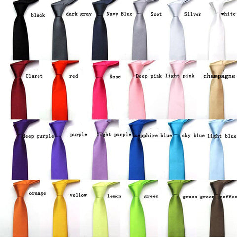 Mantieqingway Men Tie Wedding Skinny Necktie Female Narrow Solid Color Polyester Ties for Men Necktie Gravata Slim Tie Cravat