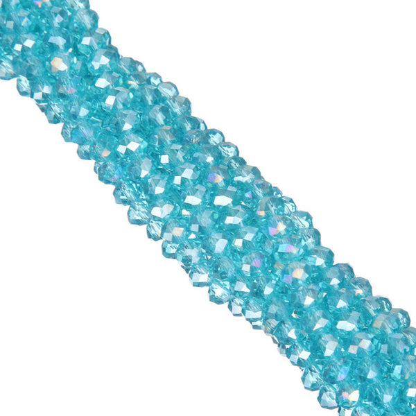 LNRRABC New! AB Color 6MM 100piece/lot Rondelle Glass Crystal Stand Beads Free Shipping Wholesale