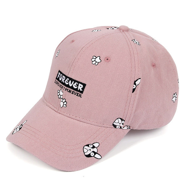 Summer Baseball Cap Women 2017 Dog Pattern Cute Snapback Hip Hop Cap High Quality Hats For Women Brand Adjustable Bone Gorras