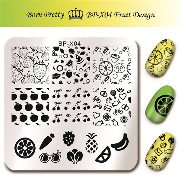 BORN PRETTY 6*6cm Square Nail Stamping Plates Lace Flower Animal Pattern Nail Art Stamp Stamping Template Image Plate Stencils