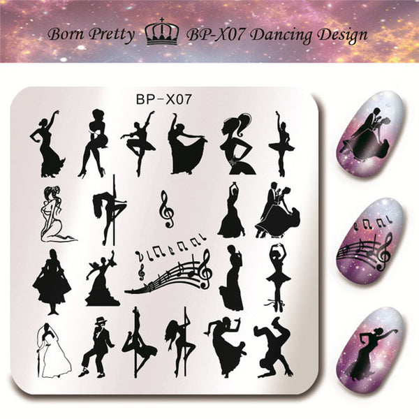 BORN PRETTY 6*6cm Square Nail Stamping Plates Lace Flower Animal Pattern Nail Art Stamp Stamping Template Image Plate Stencils