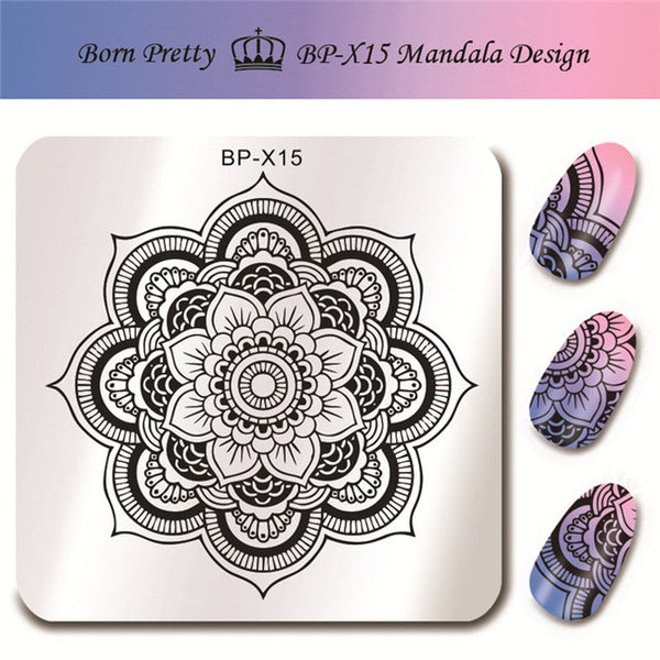 BORN PRETTY 6*6cm Square Nail Stamping Plates Lace Flower Animal Pattern Nail Art Stamp Stamping Template Image Plate Stencils