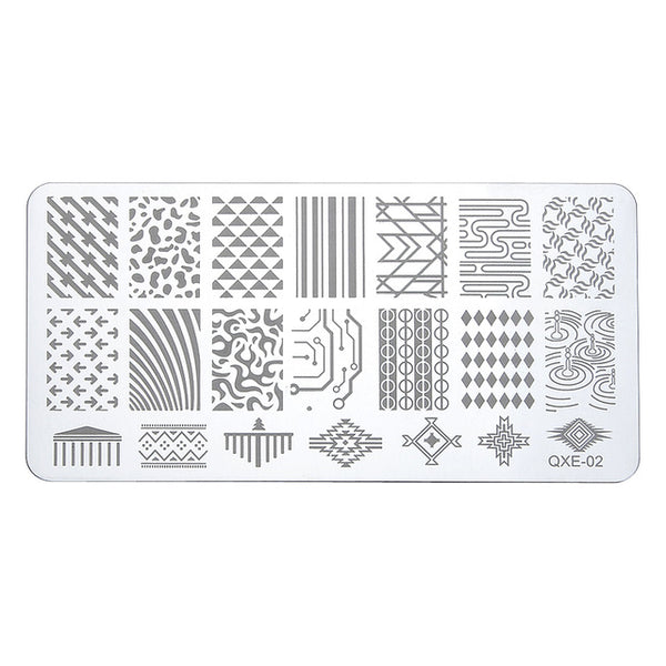 20 Styles Nail Art Stamp Stamping Image Plate 6cm*12cm Stainless Steel Nail Stamper Template Transfer Stencil Manicure Tool