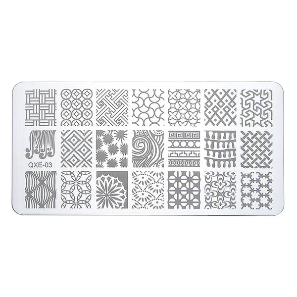 20 Styles Nail Art Stamp Stamping Image Plate 6cm*12cm Stainless Steel Nail Stamper Template Transfer Stencil Manicure Tool