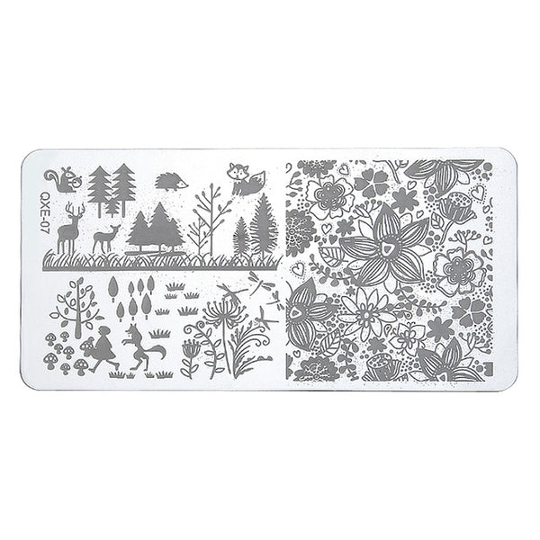 20 Styles Nail Art Stamp Stamping Image Plate 6cm*12cm Stainless Steel Nail Stamper Template Transfer Stencil Manicure Tool